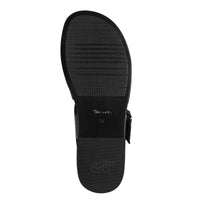 Jana Womens Tamaris Womens Black Buckle Low Heel Sandal 1-28117-46