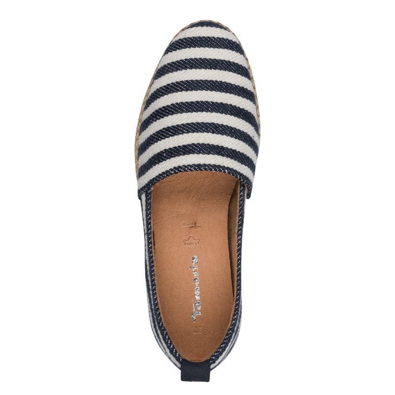 Jana Womens Tamaris Womens Blue Slip On Low Heels Shoes 1-24624-4