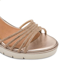 Jana Womens Tamaris Womens Bronze Ankle Strap Wedge Heel Sandal 1-28725-46