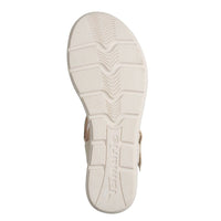 Jana Womens Tamaris Womens Cream Buckle Wedge Sandal 1-28713-46