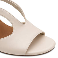 Jana Womens Tamaris Womens Cream Laser Cut Block Heel Sandal 1-28316-44