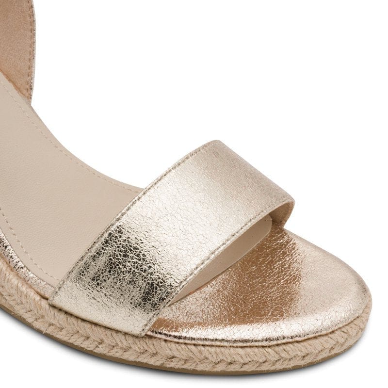 Jana Womens Tamaris Womens Gold Clasp Fastening Wedge Heel Sandal 1-28300-42