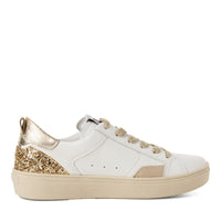 Jana Womens Tamaris Womens Gold Lace Up Fashion Trainer 1-23706-46