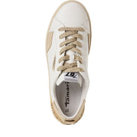 Jana Womens Tamaris Womens Gold Lace Up Fashion Trainer 1-23706-46