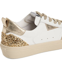 Jana Womens Tamaris Womens Gold Lace Up Fashion Trainer 1-23706-46