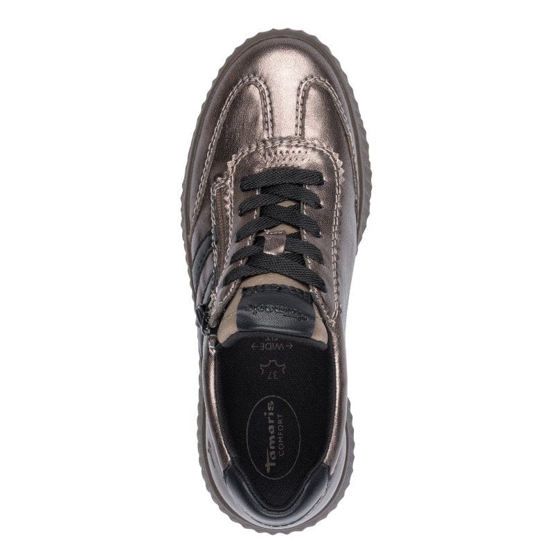 Jana Womens Tamaris Womens Gold Slip-On Fashion Trainer 8-83729-45