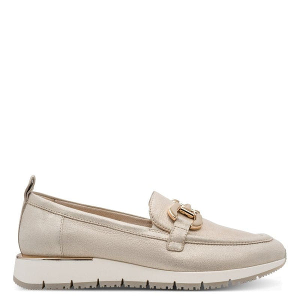 Jana Womens Tamaris Womens Gold Slip On Low Heels Shoes 1-24705-46