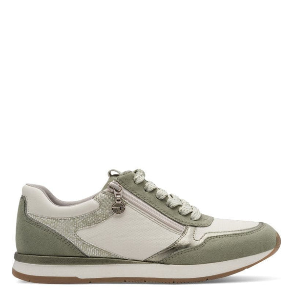 Jana Womens Tamaris Womens Green Side Zip Fashion Trainer 1-23613-46