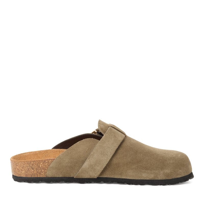 Jana Womens Tamaris Womens Green Slip On Buckle Mule Slipper 1-27600-44