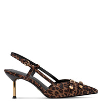 Jana Womens Tamaris Womens Leopard Slingback High Heel Sandal 1-29621-46