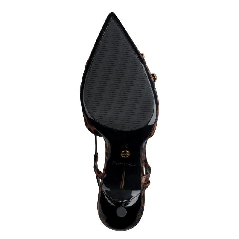 Jana Womens Tamaris Womens Leopard Slingback High Heel Sandal 1-29621-46