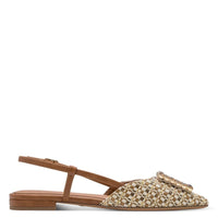 Jana Womens Tamaris Womens Natural Slingback Low Heel Sandal 1-29403-42