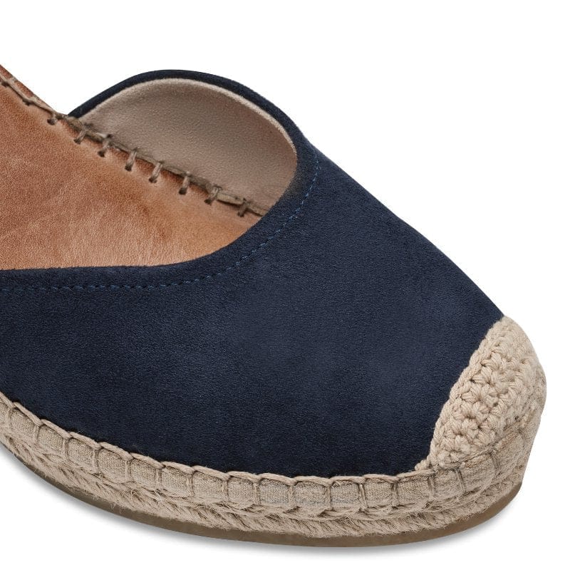 Jana Womens Tamaris Womens Navy Square Shoe Tip Wedge Heel Sandal 1-29610-42