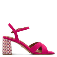 Jana Womens Tamaris Womens Pink Ankle Strap Block Heel Sandal 1-28362-46