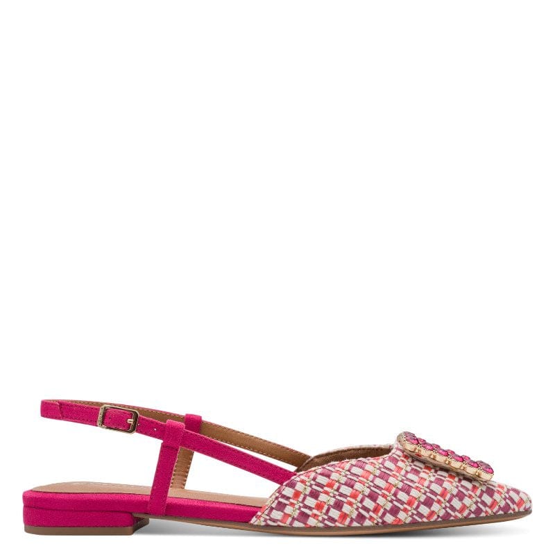 Jana Womens Tamaris Womens Pink Slingback Low Heel Sandal 1-29403-42