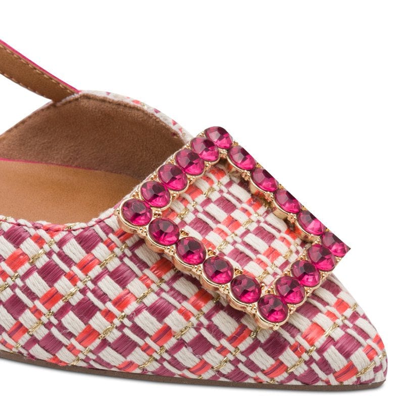 Jana Womens Tamaris Womens Pink Slingback Low Heel Sandal 1-29403-42