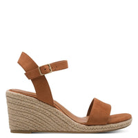 Jana Womens Tamaris Womens Tan Clasp Fastening Wedge Heel Sandal 1-28300-42