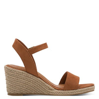 Jana Womens Tamaris Womens Tan Clasp Fastening Wedge Heel Sandal 1-28300-42
