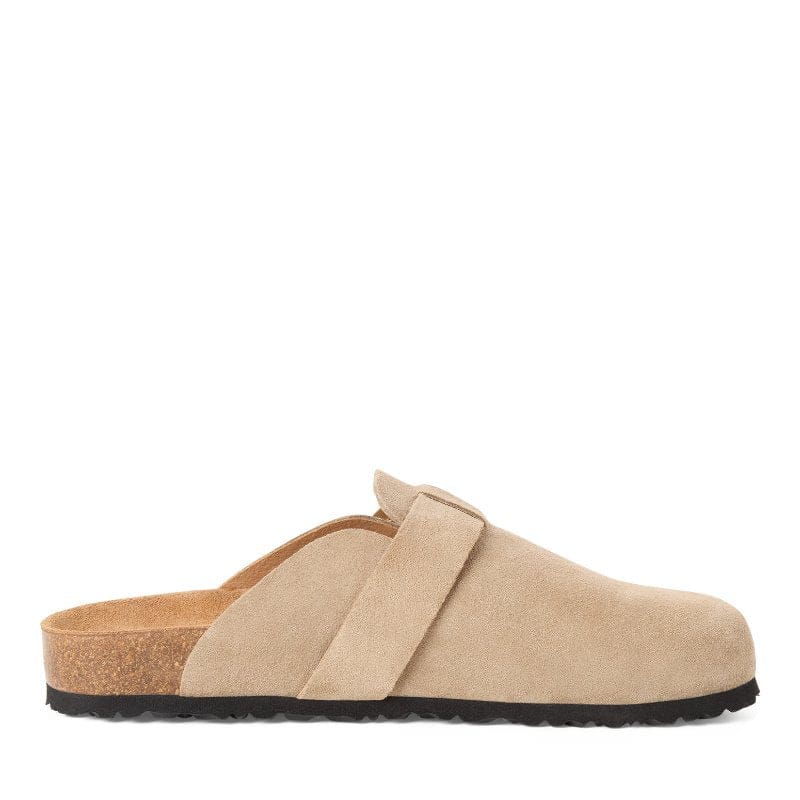 Jana Womens Tamaris Womens Taupe Slip On Buckle Mule Slipper 1-27600-44