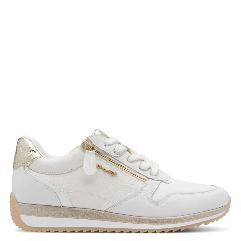 Jana Womens Tamaris Womens White Lace Up Fashion Trainer 8-83734-46