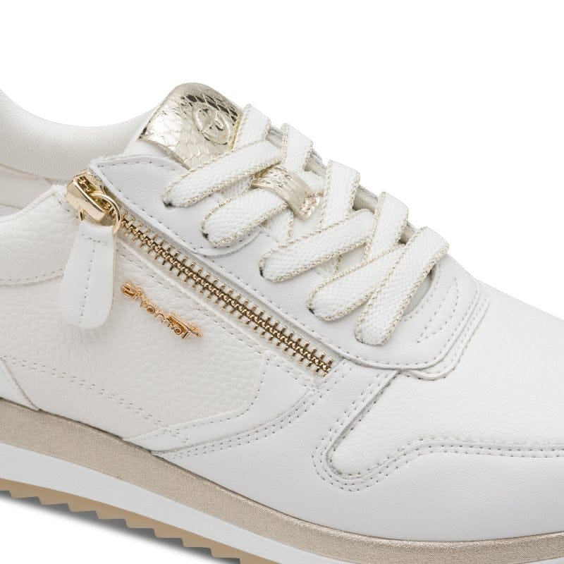 Jana Womens Tamaris Womens White Lace Up Fashion Trainer 8-83734-46