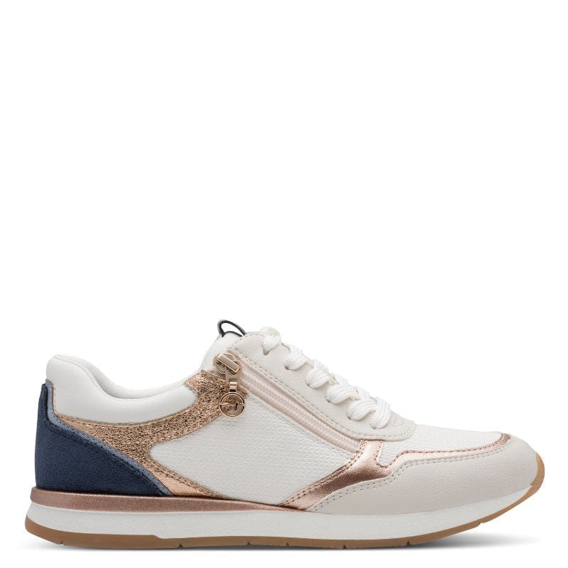 Jana Womens Tamaris Womens White Side Zip Fashion Trainer 1-23613-46