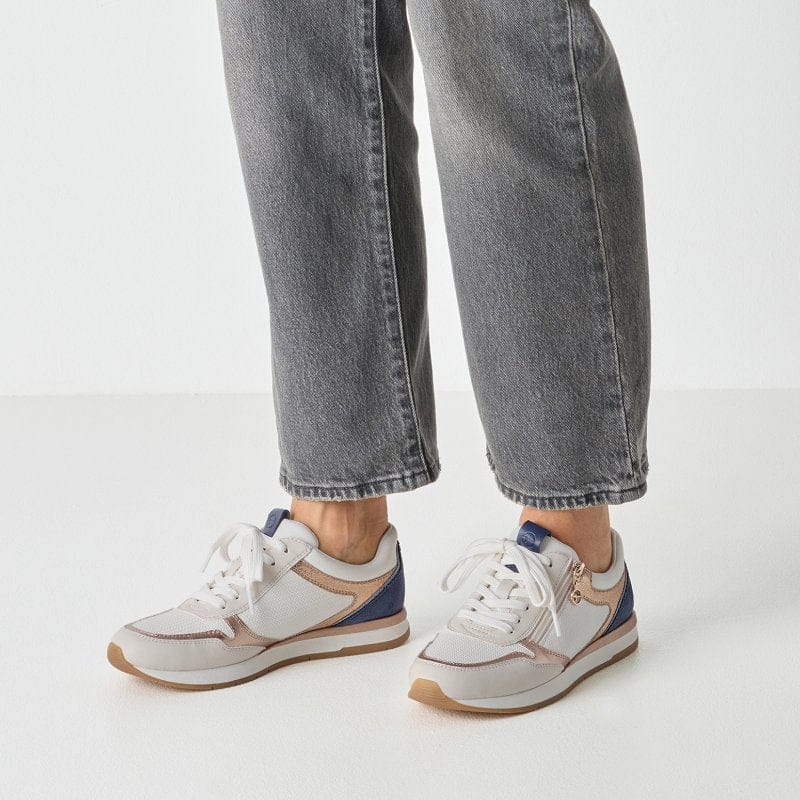 Jana Womens Tamaris Womens White Side Zip Fashion Trainer 1-23613-46