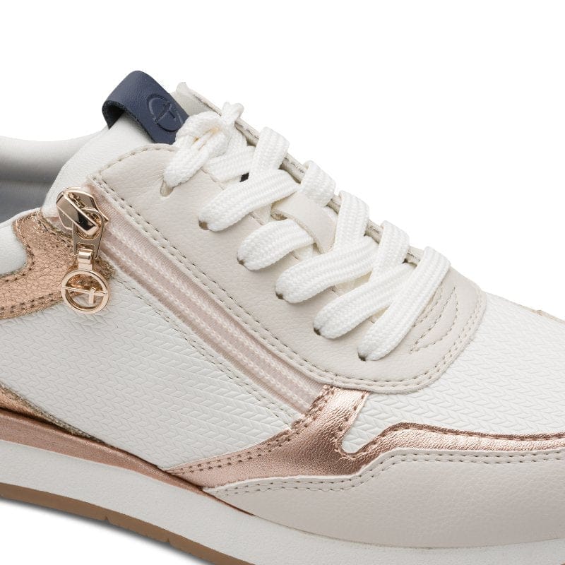 Jana Womens Tamaris Womens White Side Zip Fashion Trainer 1-23613-46