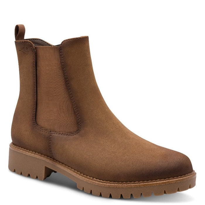 Jana Womens TAN / 4UK Jana Womens Tan Low Heel Wide Fit Ankle Boot 8-25475-47