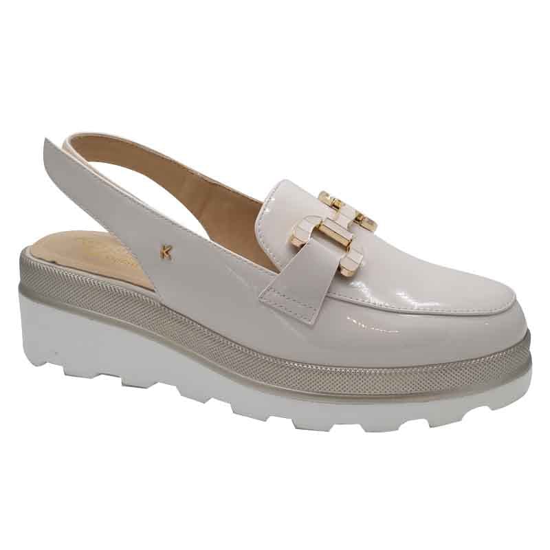Kate Appleby Womens BEIGE / 3UK Kate Appleby Womens Beige Low Wedge Slingback Shoe - Hawkfield