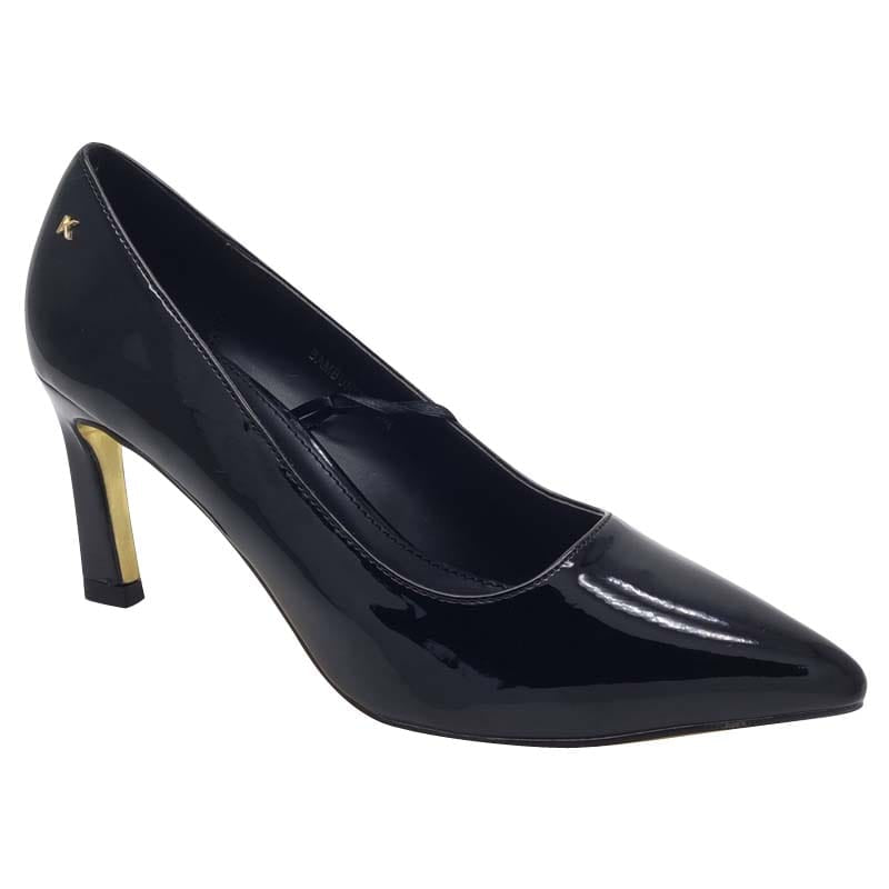Kate Appleby Womens BLACK / 3UK Kate Appleby Womens Black Copper Meatallic Court Shoe - Bamburgh