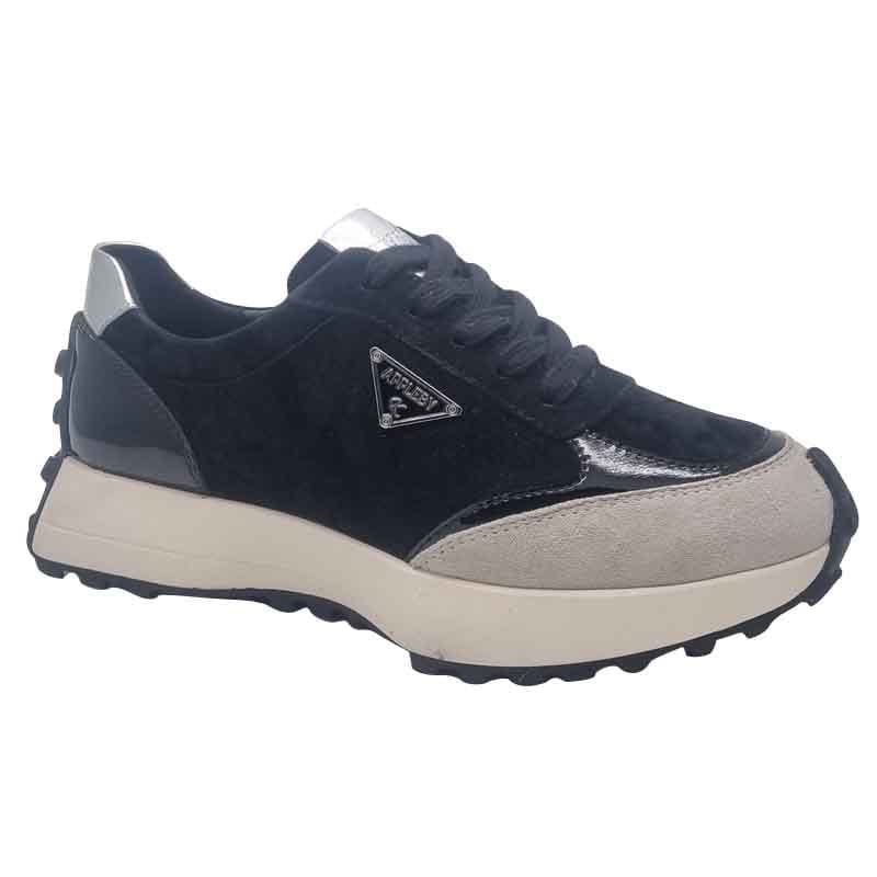 Kate Appleby Womens BLACK / 3UK Kate Appleby Womens Black New Balance Inspired Trainer - Berk