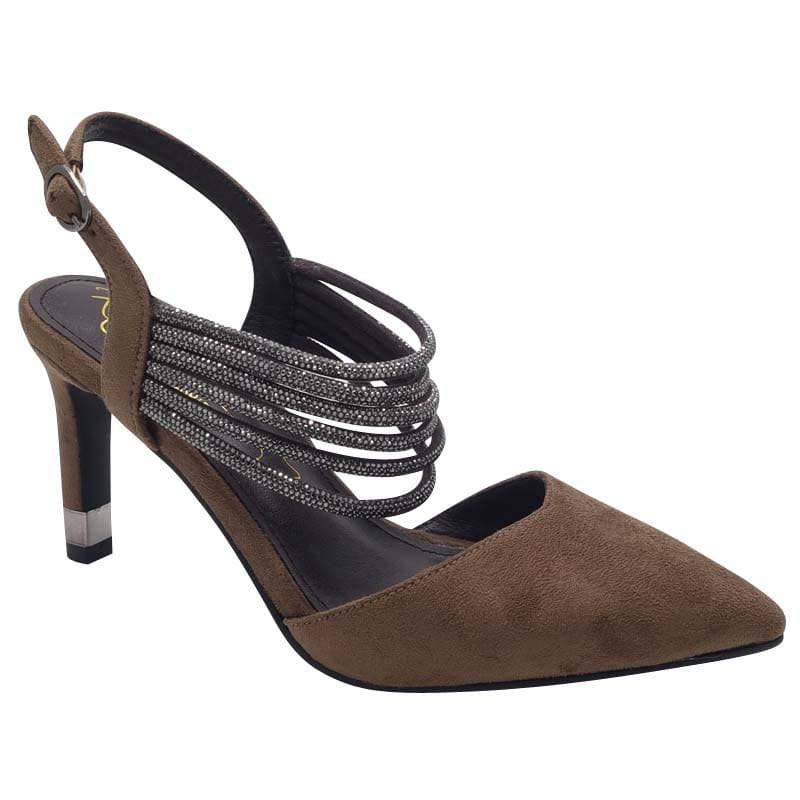 Kate Appleby Womens BROWN / 3UK Kate Appleby Womens Brown Sling Back Diamante Strap Shoe - Wishaw