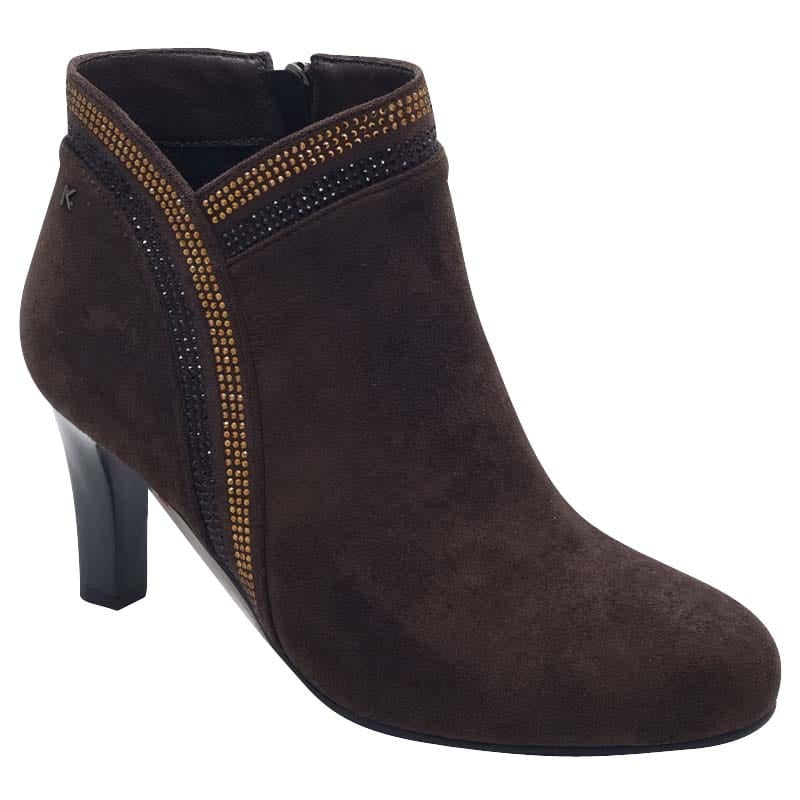 Kate Appleby Womens BROWN / 3UK Kate Appleby Womens Brown Suede High Heel Ankle Boot - Peakirk