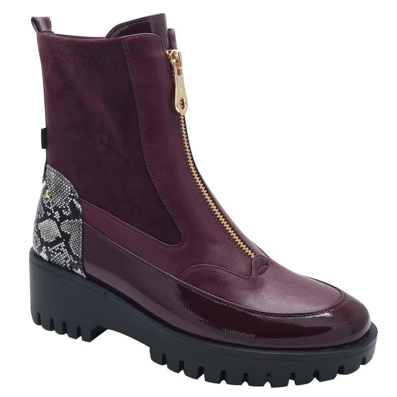 Kate Appleby Womens BURGUNDY / 3UK Kate Appleby Womens Burgundy Double Zip Ankle Boot - Laggan