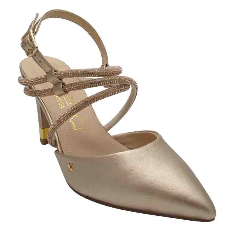 Kate Appleby Womens GOLD / 3UK Kate Appleby Womens Gold Sling Back Strap High Heel - Hursley