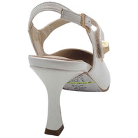 Kate Appleby Womens Kate Appleby White Patent Strap Shoe - Parciau