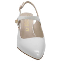 Kate Appleby Womens Kate Appleby White Patent Strap Shoe - Parciau