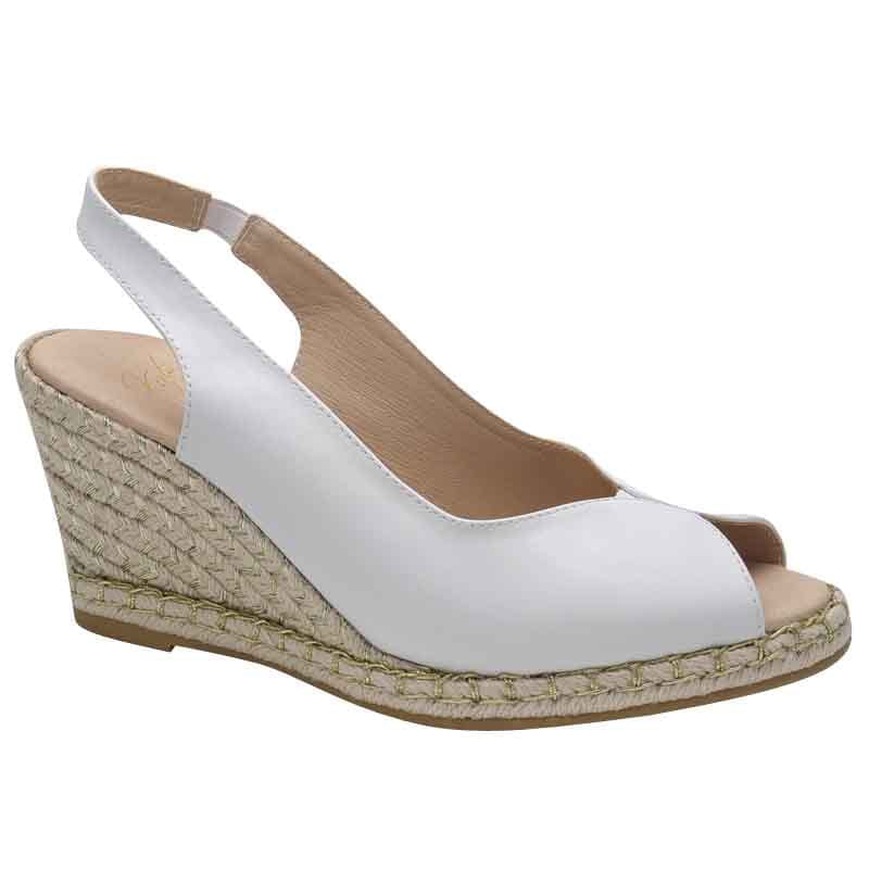 Kate Appleby Womens Kate Appleby White Wedge Sandal - Tregele