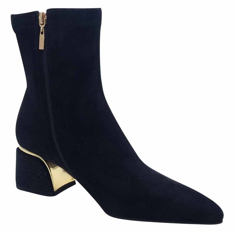 Kate Appleby Womens Kate Appleby Women Black Suede Low Heel Sock Boot -  Hackenby