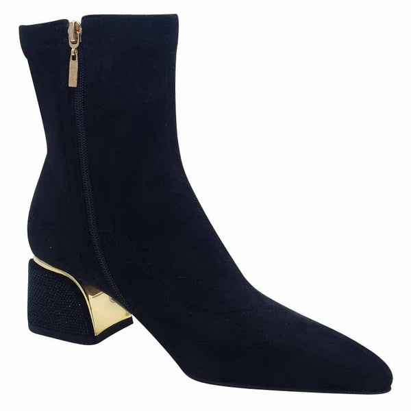 Kate Appleby Womens Kate Appleby Women Black Suede Low Heel Sock Boot -  Hackenby