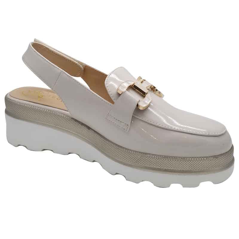 Kate Appleby Womens Kate Appleby Womens Beige Low Wedge Slingback Shoe - Hawkfield