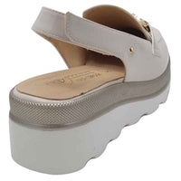 Kate Appleby Womens Kate Appleby Womens Beige Low Wedge Slingback Shoe - Hawkfield