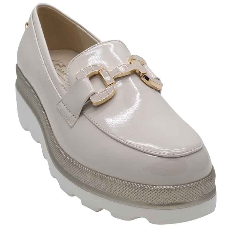 Kate Appleby Womens Kate Appleby Womens Beige Patent Wedge Shoe - Bladon
