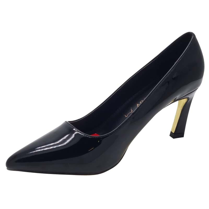 Kate Appleby Womens Kate Appleby Womens Black Copper Meatallic Court Shoe - Bamburgh