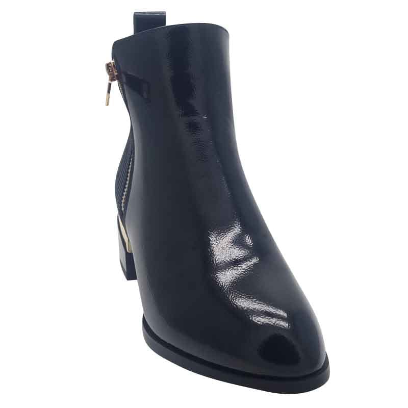 Kate Appleby Womens Kate Appleby Womens Black Patent Low Heel Ankle Boot - Forfar