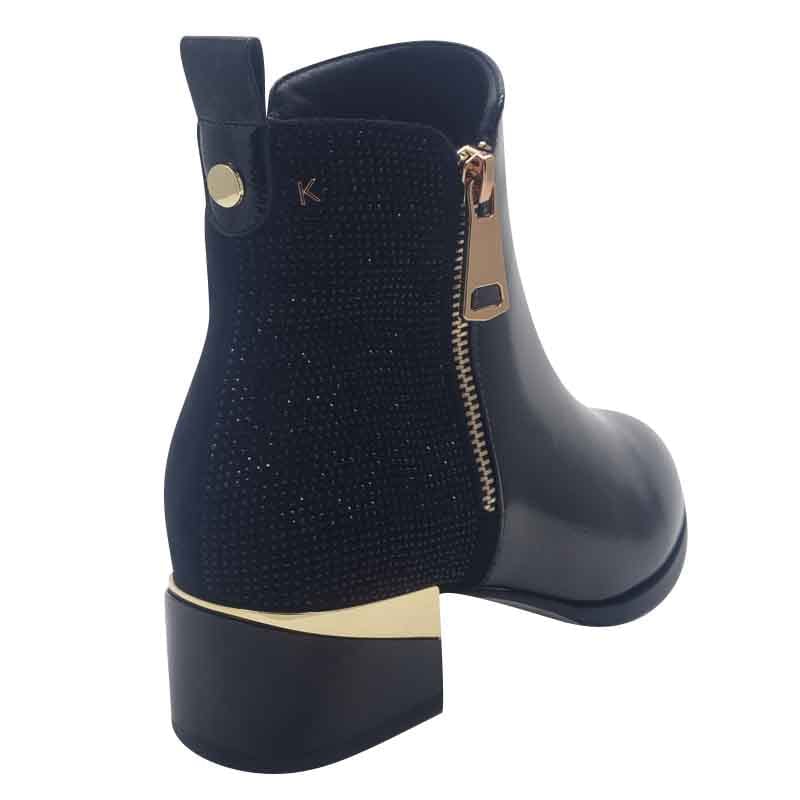 Kate Appleby Womens Kate Appleby Womens Black Patent Low Heel Ankle Boot - Forfar