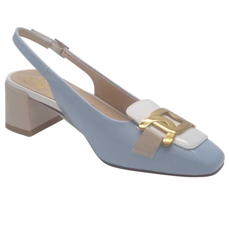 Kate Appleby Womens Kate Appleby Womens Blue Block Heel Slingback Shoe - Bickley