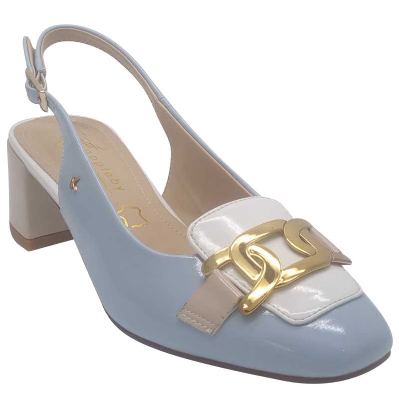 Kate Appleby Womens Kate Appleby Womens Blue Block Heel Slingback Shoe - Bickley