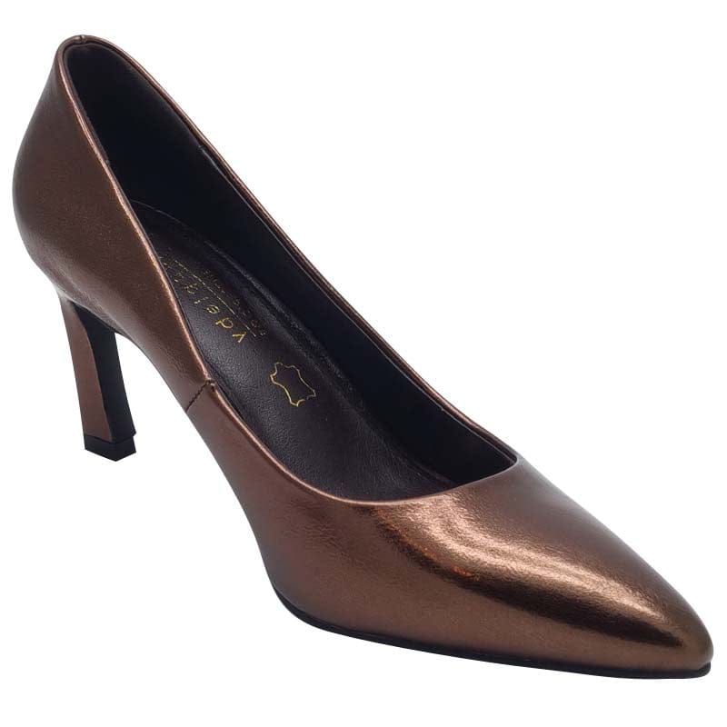 Kate Appleby Womens Kate Appleby Womens Brown Copper Meatallic Court Shoe - Bamburgh